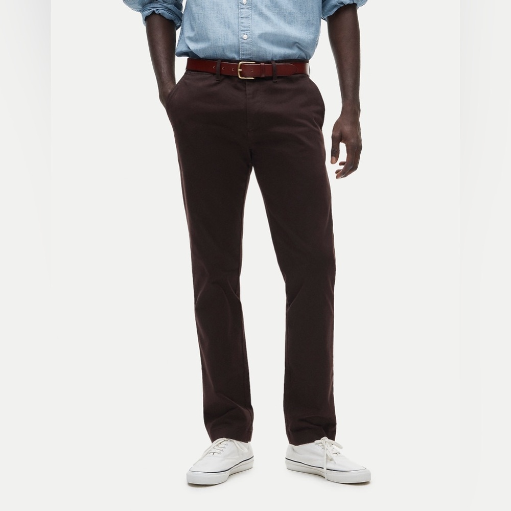 NWT J.Crew 484 Slim-Fit Stretch Chino Pant in Inky Mocha